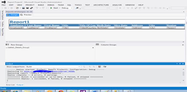 message in output window
